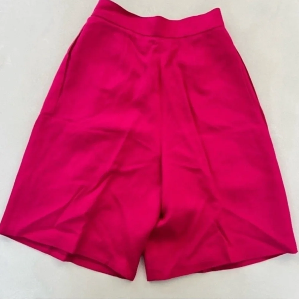 Vintage 80s JH Collectibles Hot Pink High Rise Midi Shorts 4